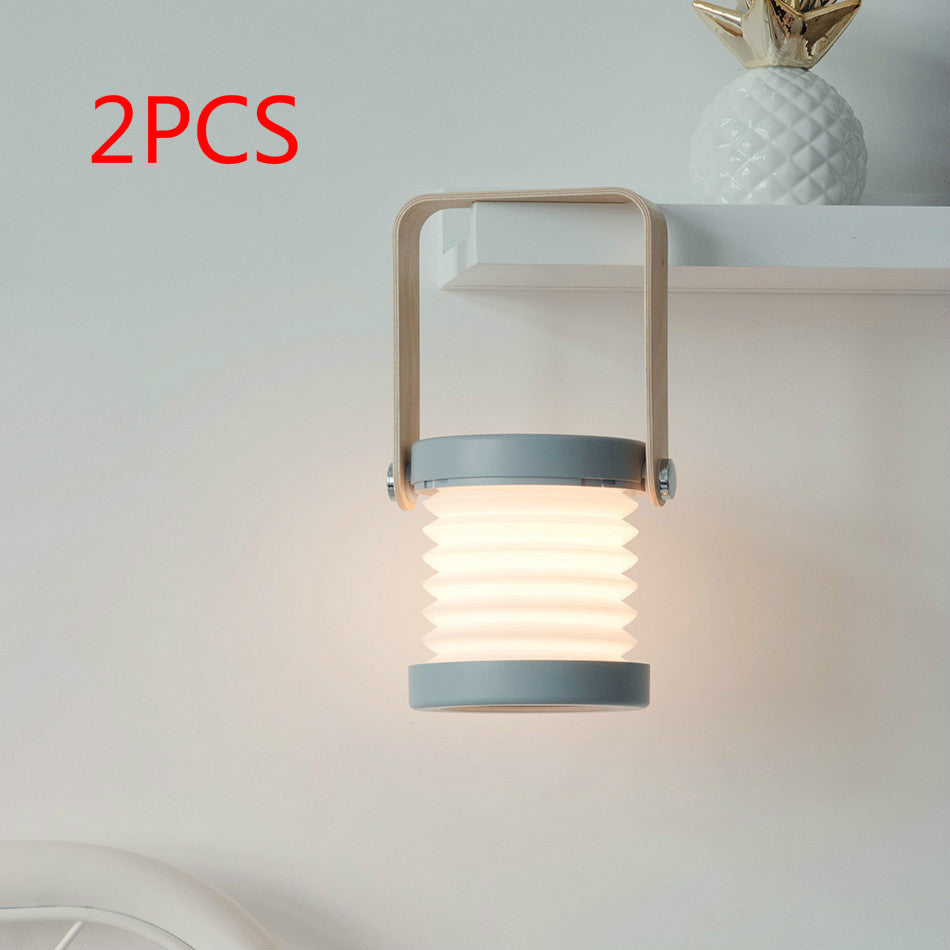 Foldable Touch-Control LED Night Light – USB Rechargeable Lantern Lamp for Bedroom & Home Decor