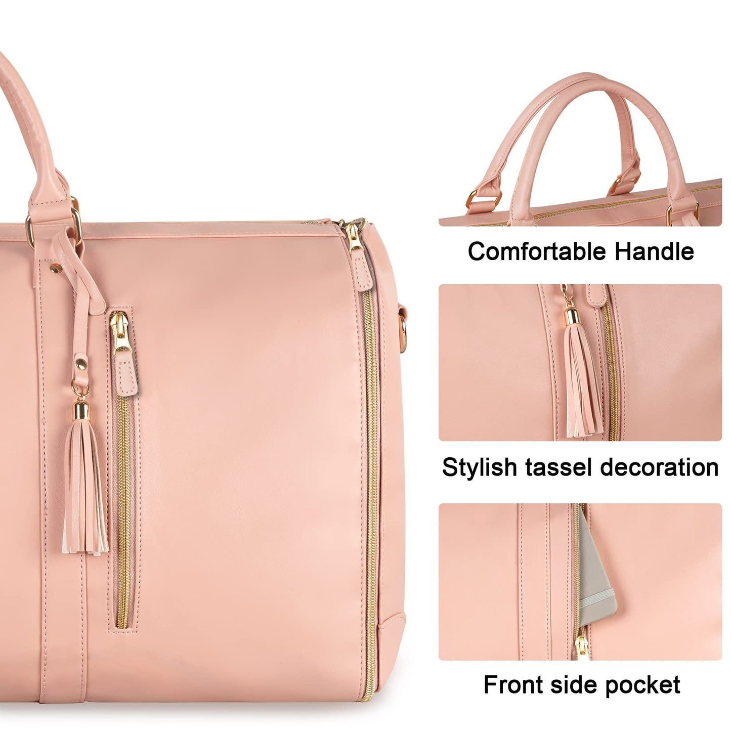 Women’s Large Capacity Travel Duffle Bag – Foldable, Waterproof, Multi-Functional Tote