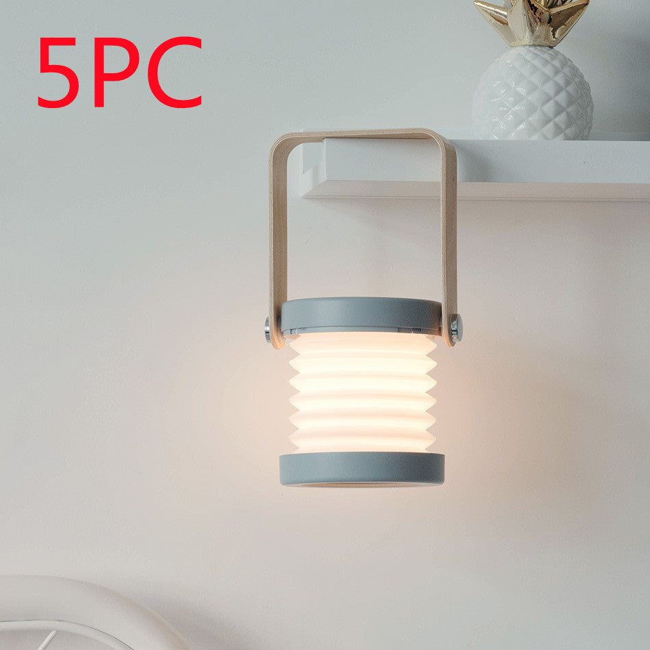 Foldable Touch-Control LED Night Light – USB Rechargeable Lantern Lamp for Bedroom & Home Decor
