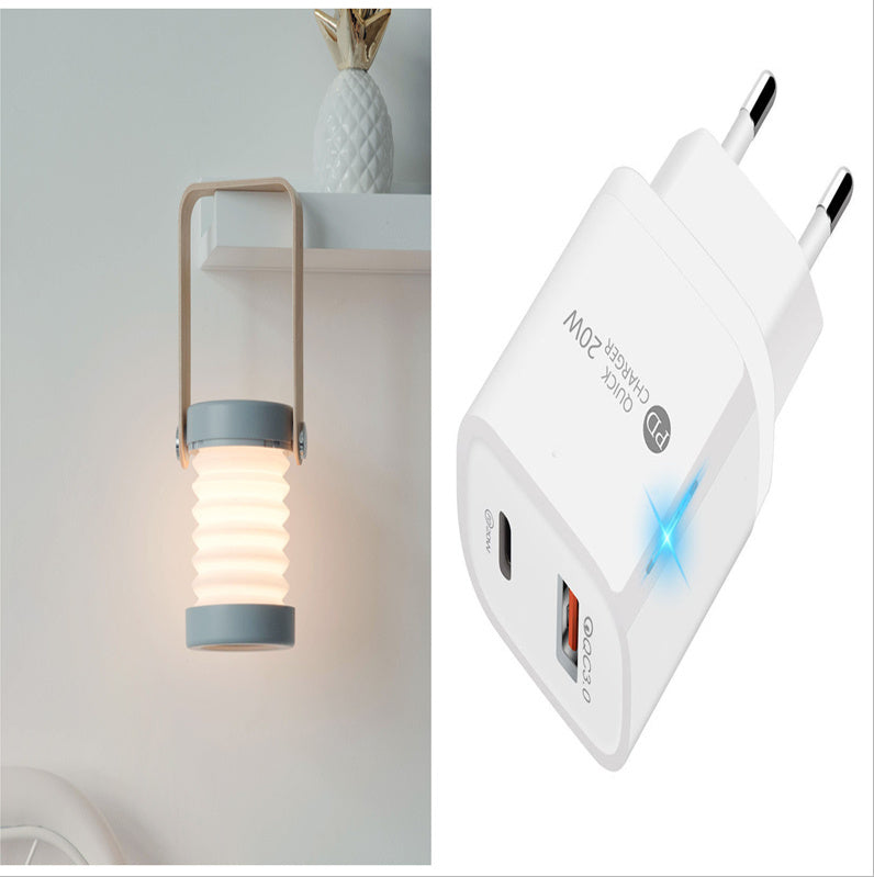 Foldable Touch-Control LED Night Light – USB Rechargeable Lantern Lamp for Bedroom & Home Decor