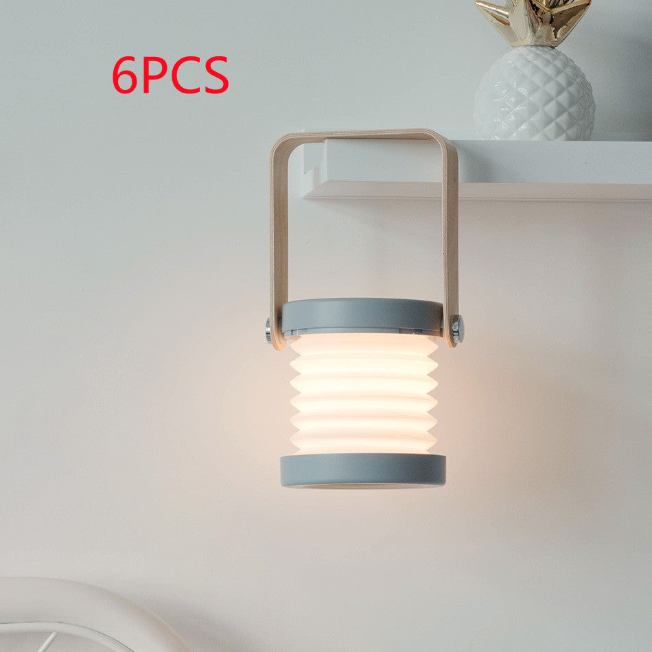 Foldable Touch-Control LED Night Light – USB Rechargeable Lantern Lamp for Bedroom & Home Decor