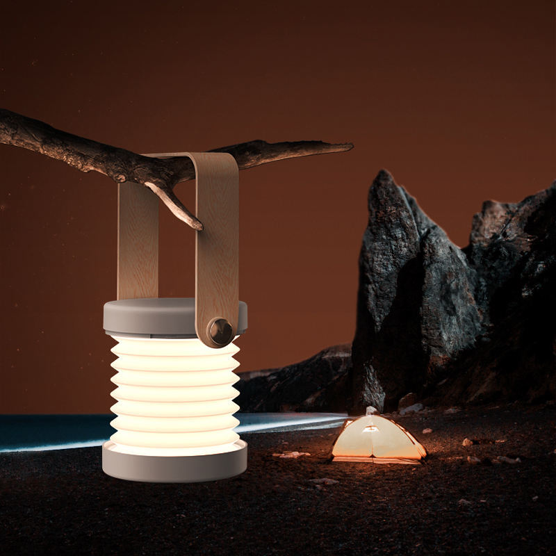 Foldable Touch-Control LED Night Light – USB Rechargeable Lantern Lamp for Bedroom & Home Decor