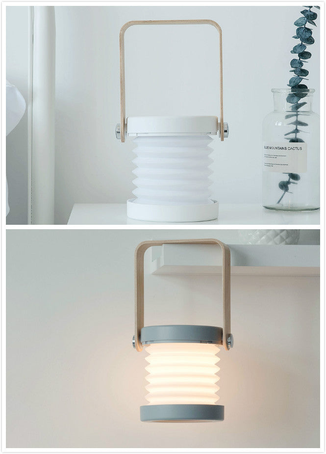 Foldable Touch-Control LED Night Light – USB Rechargeable Lantern Lamp for Bedroom & Home Decor