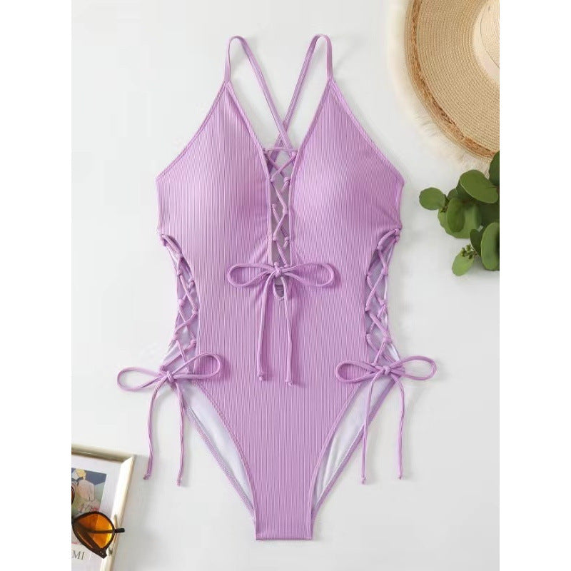 Sexy Backless One-Piece Swimsuit – American Style Women's Monokini