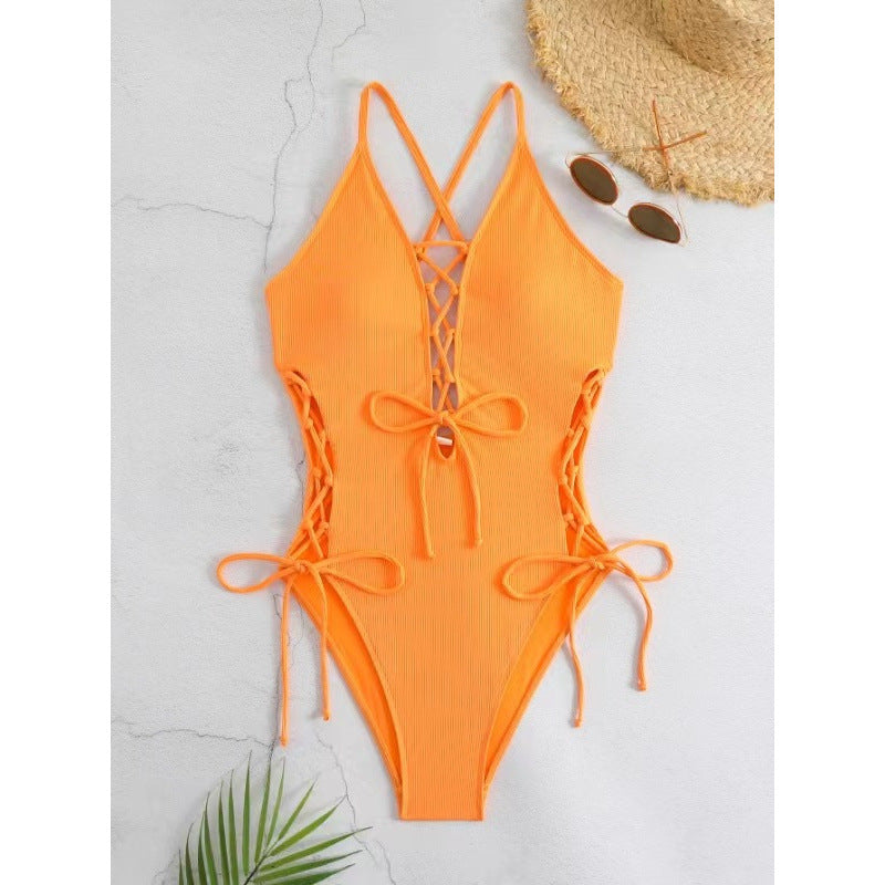 Sexy Backless One-Piece Swimsuit – American Style Women's Monokini