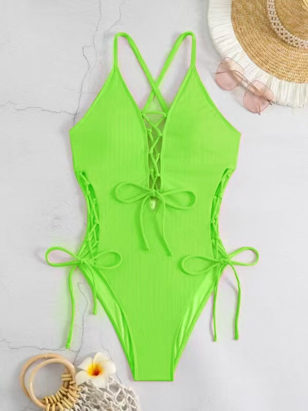 Sexy Backless One-Piece Swimsuit – American Style Women's Monokini